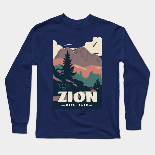 Zion National Park Utah Long Sleeve T-Shirt by Terrybogard97